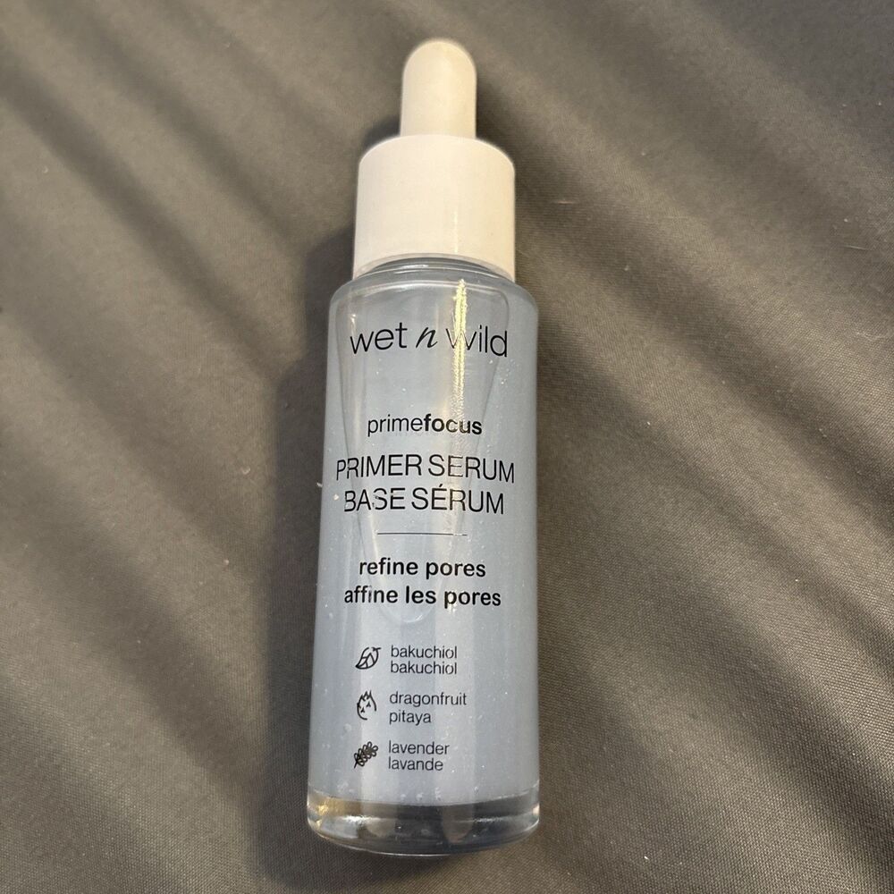 Wet n Wild PrimeFocus Primer Serum Liquid Bakuchiol Dragon Fruit Lavender